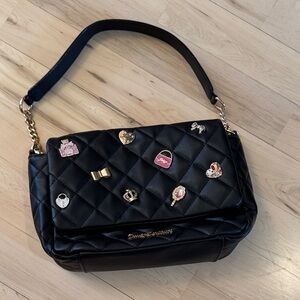 JUICY COUTURE JUICY GIRL ONLY SATCHEL-CROSSBODY BAG W CHARM QUILTED PURSE-Y2K